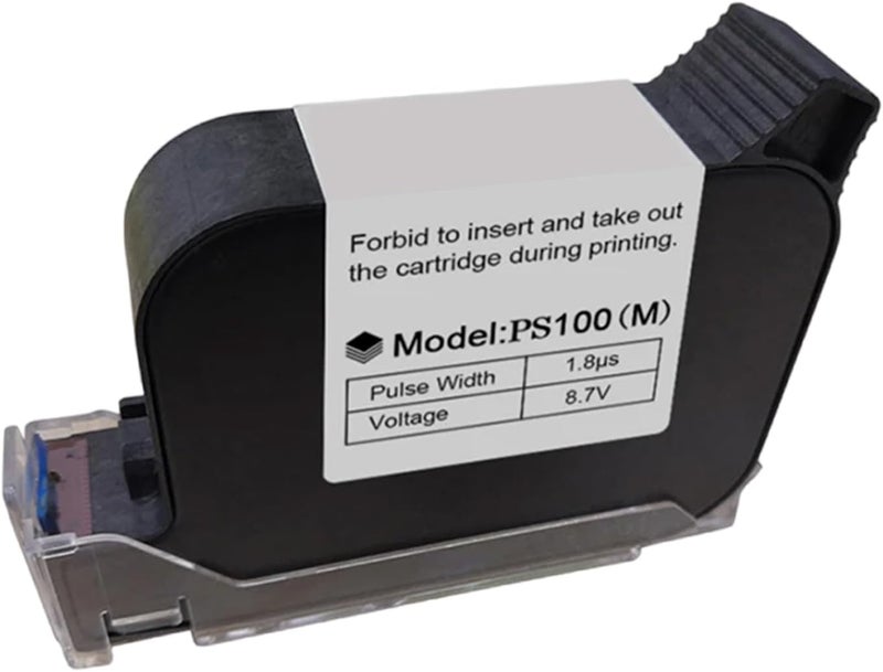 Peiiwdc PS100 (M) Quick Dry Inkjet Cartridge for Handheld Inkjets Printer, Various Surfaces Application, Smooth Imaging Printing - Image 1