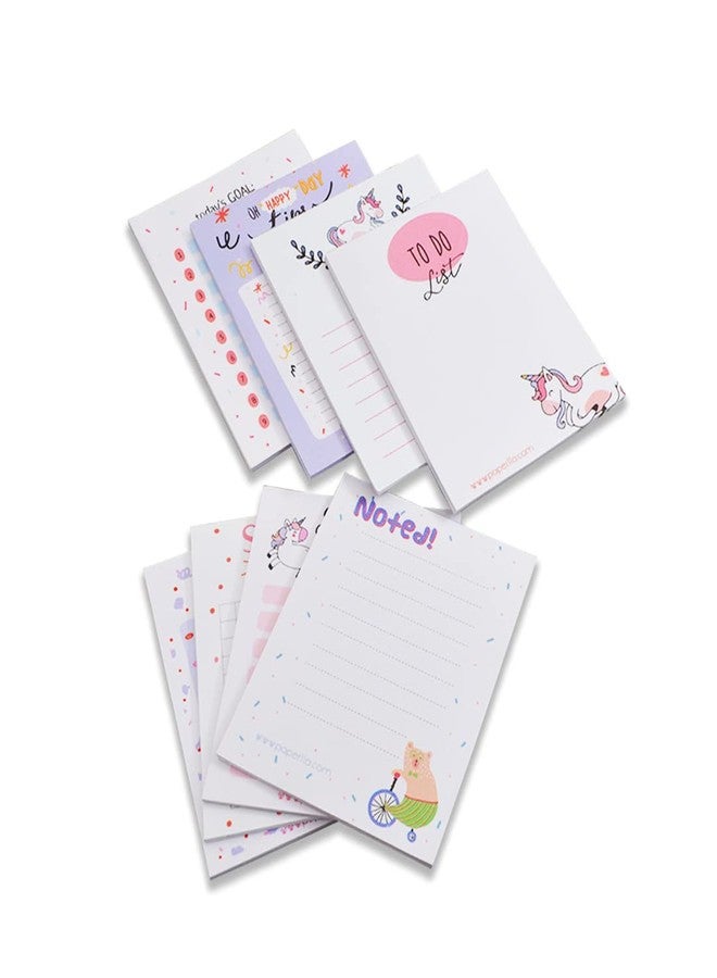 COI Memo Notepads | Daily Writing Pads Trendy & Stylish Doodling Pads | Easy Tear Off Pads | Pocket Notepads for Kids | Adults | Family Set of 8 - Image 1