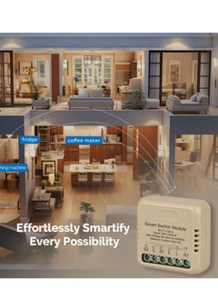 Excefore WiFi Smart Relay and Touch Wall Switch, Works with Google Assistant & Alexa, 2-Way Multi-Control, RF433 Remote, Timer Relay 2 Gang 10A, Smart Life/Tuya, No Hub Required (1PC)  - Image 2