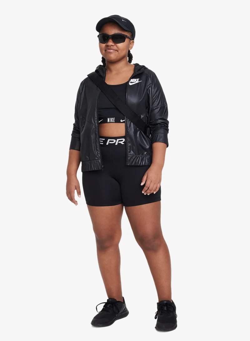 Nike BLACK/(WHITE) Youth Dri-Fit 5 Inch Shorts for Women | Best Price UAE