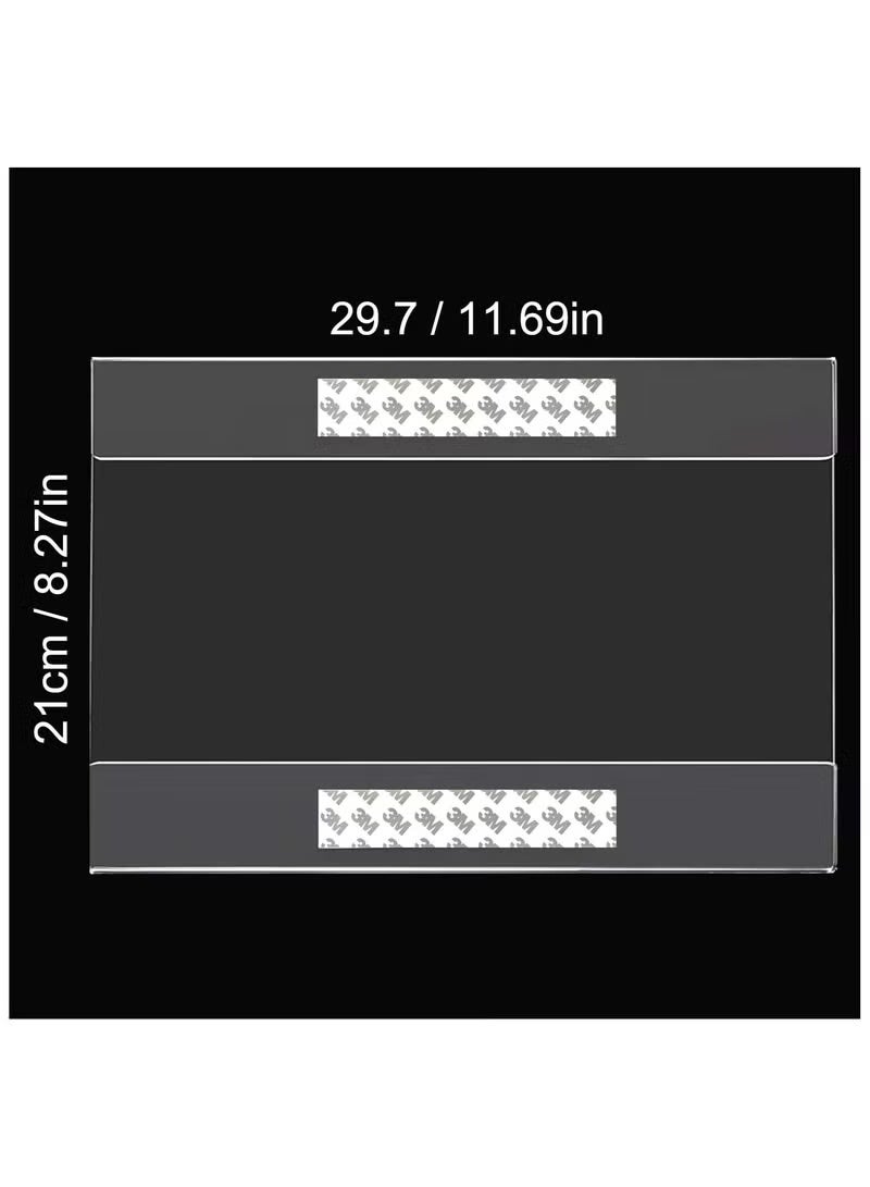 EMODA A4 Wall Acrylic Sign Holder 6 Pack – Perspex Wall Poster Display Frames with 3M Adhesive, No Drilling, Clear Menu, Memo, Document Holder for Office, Home, Store, Restaurant - Image 3