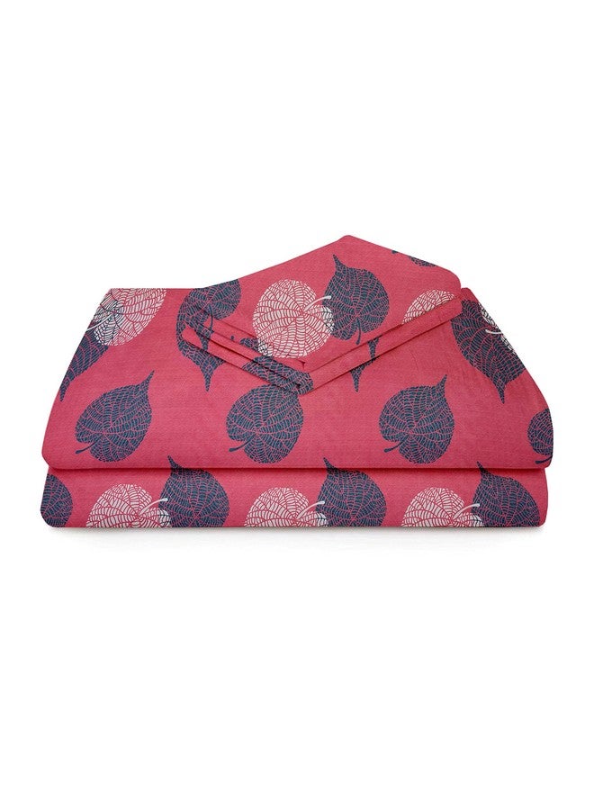 BSB HOME 100% Cotton Feel Flat Single Bedsheets with 1 Pillow Covers | Single Bed Breathable | Wrinklefree | Ultrasoft 180 TC Supersoft |60 x 90 Inches, 5X7 Feet | Pink Flower - Image 4