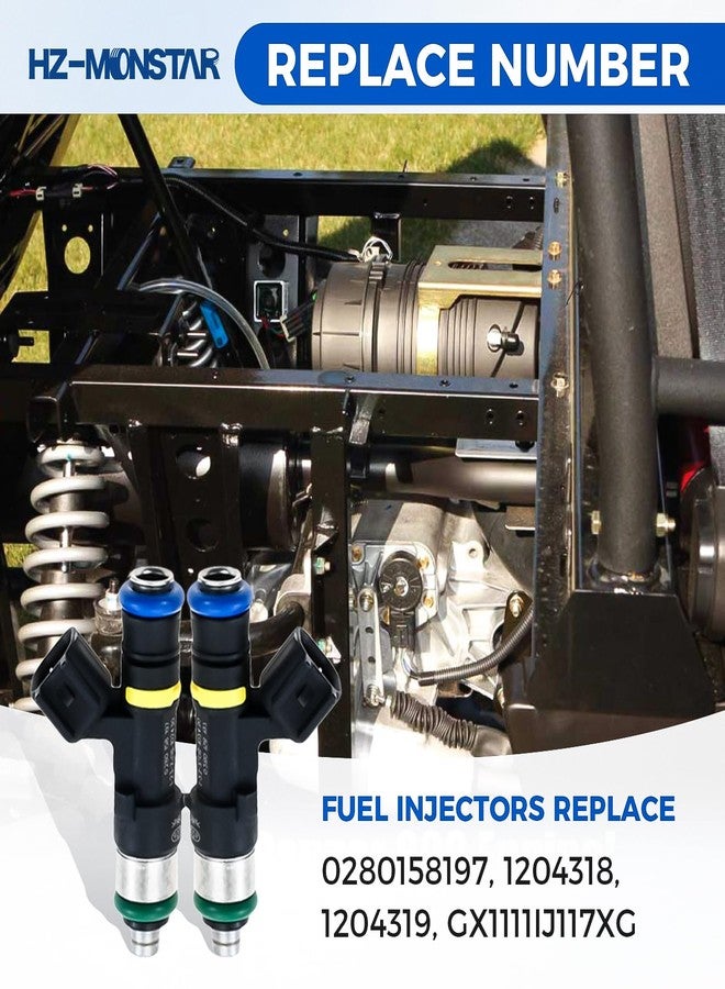 HZ-MONSTAR 2Pcs Fuel Injector Harness Set 0280158197 Compatible with 2011-2017 Polaris Ranger 800, 2010-2014 Ranger Crew 800, 2012-2013 Ranger XP 800, 2011-2013 RZR 800 Replace 1204318 1204319 - Image 3