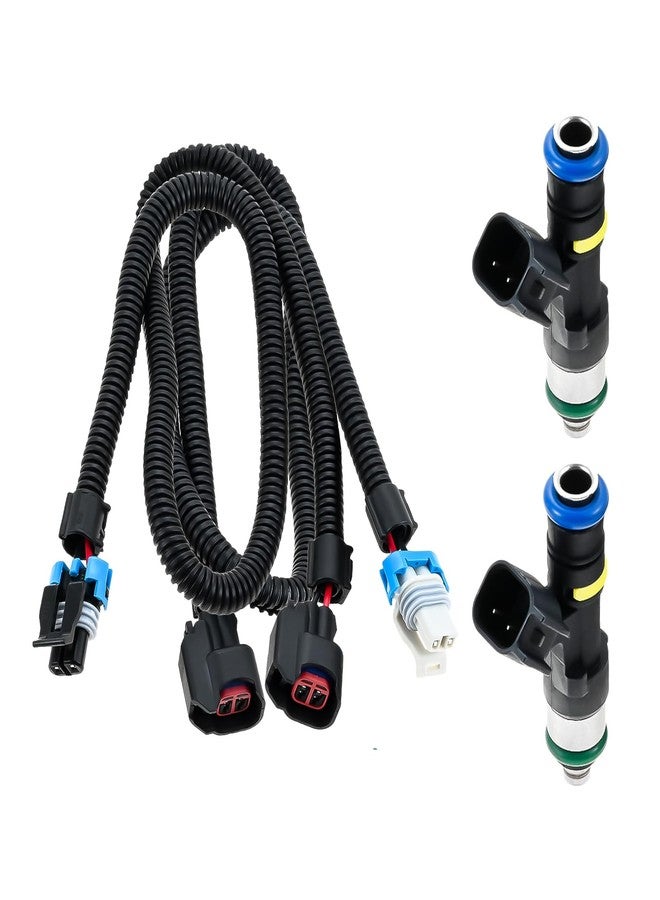 HZ-MONSTAR 2Pcs Fuel Injector Harness Set 0280158197 Compatible with 2011-2017 Polaris Ranger 800, 2010-2014 Ranger Crew 800, 2012-2013 Ranger XP 800, 2011-2013 RZR 800 Replace 1204318 1204319 - Image 1