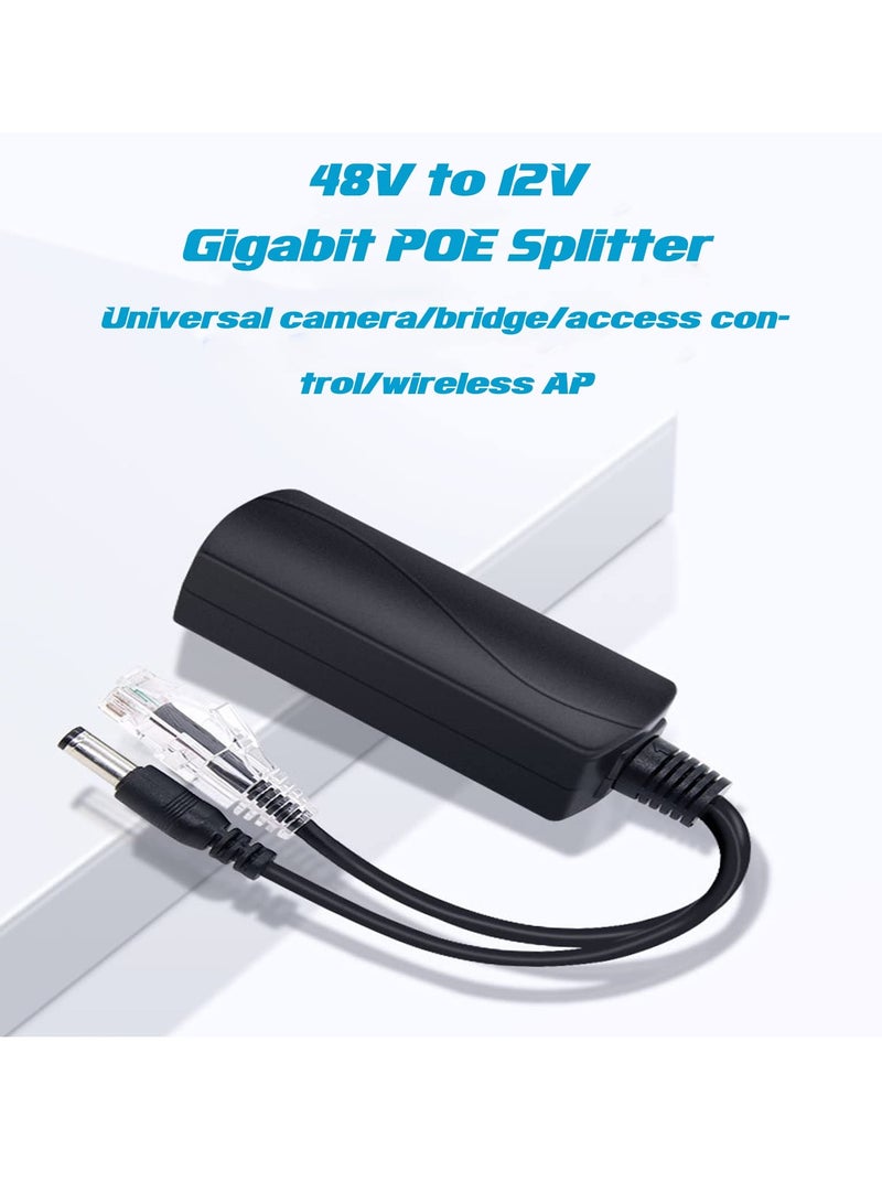 Excefore Gigabit PoE Splitter 12V 2A, with IEEE 802.3af/at Complian 10-100-1000Mbps Power Over Ethernet Splitter Adapter, for Security IP Camera, Voip Phone, AP, CCTV Surveillance - Image 2