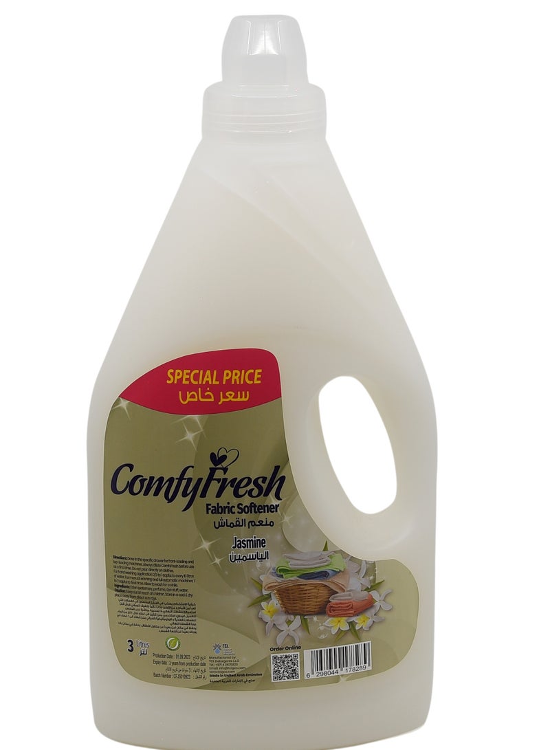TCL Comfy Fresh, Perfumed Fabric Softener Jasmine 3LT - Image 1