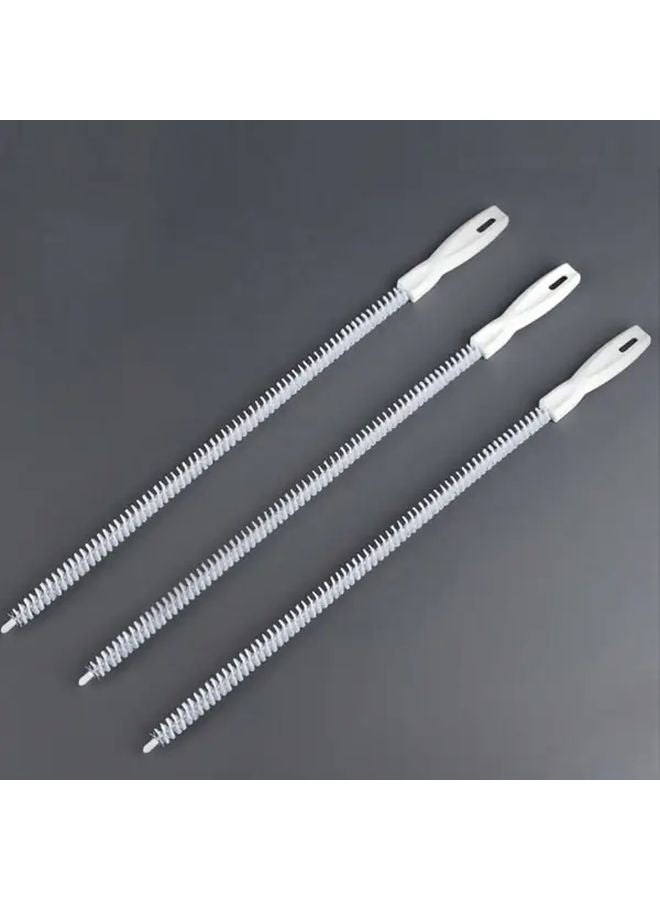 3pcs Heavy Duty Metal Drain Cleaning Tool Set Flexible Remover Brush - Image 4