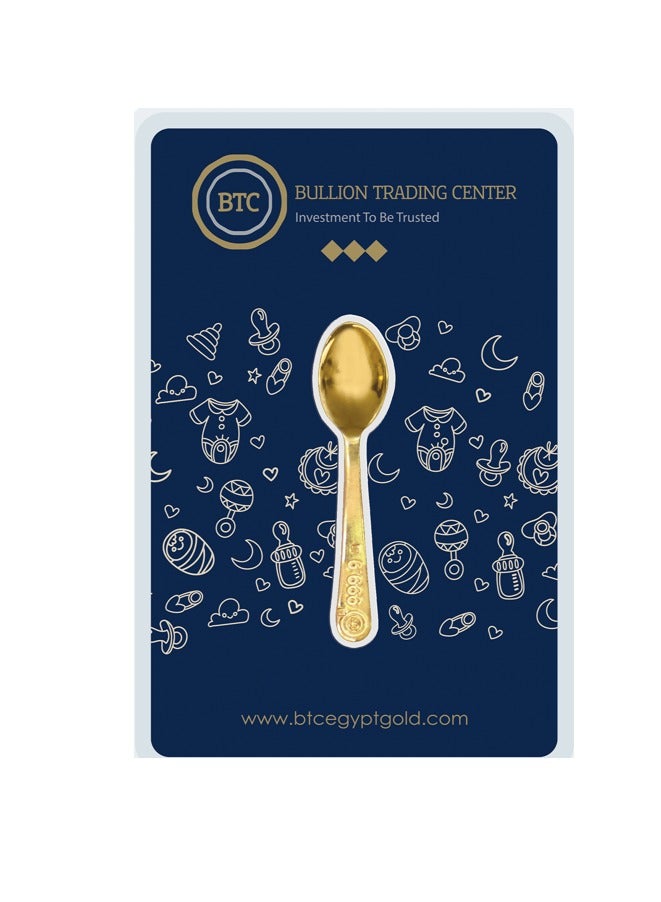 BTC 24K Gold 10 Grm Fine Gold 999.9 Purity GOLD SPOON- 10 gram RAK GOLD 