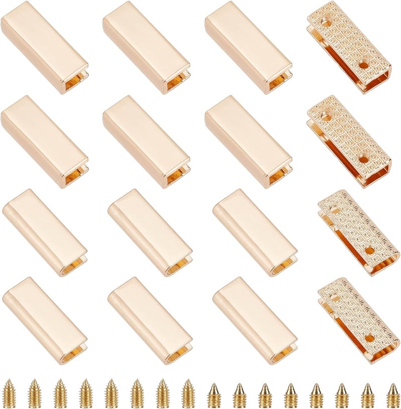 كلاراكو مجموعة من 16 مشبك معدني من كلاركو للحقائب، مقاسين، مشبك مزخرف للحقائب، أطراف مشبك حزام معدني ذهبي، مشبك حقيبة كتف، أدوات صنع الحقائب اليدوية (0.98 بوصة، 1 بوصة) - Image 1