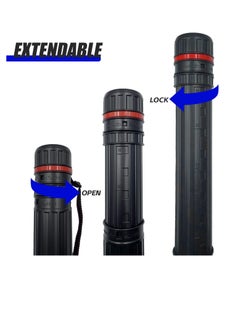 Ecjiuyi Poster Tube with Strap,Extendable Blueprints Artworks Scrolls Holder Storage Tubes,17.5"x 2.5"Dia Art & Poster Carrying Transport Traveling Tube  - Image 2