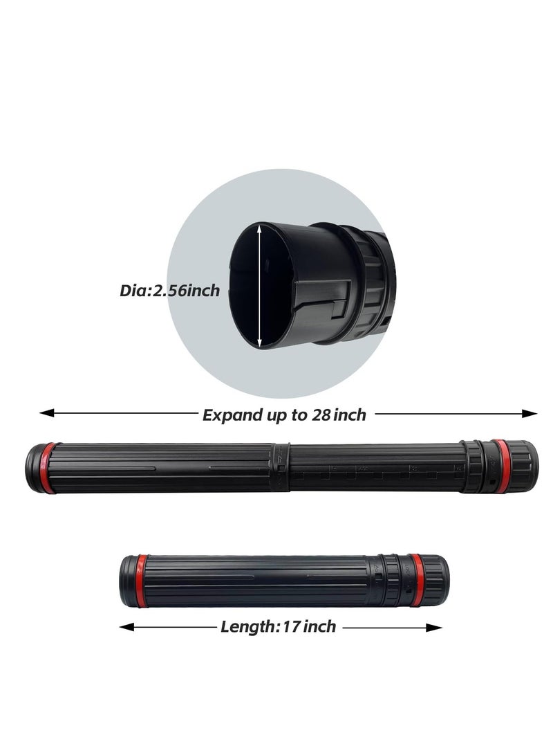 Ecjiuyi Poster Tube with Strap,Extendable Blueprints Artworks Scrolls Holder Storage Tubes,17.5"x 2.5"Dia Art & Poster Carrying Transport Traveling Tube - Image 3