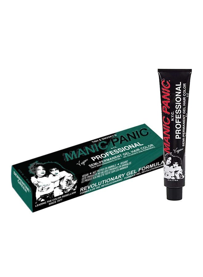 Manic Panic Professional Color Serpentine Green - Medium True Green Semi Permanent Gel Hair Dye - Lasts Through 40+ Washes - No Developer Required (3oz) - Image 1