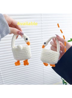 Airpods 4 Headphone Protective Case Cartoon Plush Doll For Apple1/2/3 Gen Pro Wireless Bluetooth Soft-Color:Plush-white Crane Bag-Model:Airpods (third Generation) Protective Case