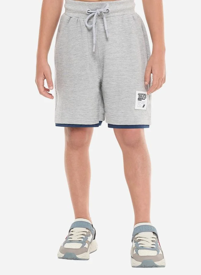 victor and jane Victor And Jane Boys Textured Oversized T-Shirt and Shorts Set