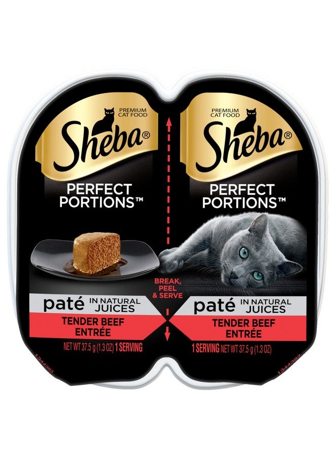 Sheba Premium Cat Food Perfect Portions Pate Tender Beef Entree  2 Ct 