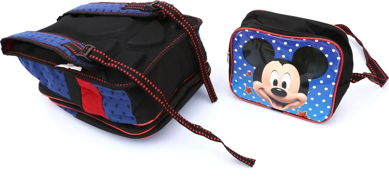 Masho Trend Embossed Mickey Mouse Bag + Lunch Box + Water Bottle