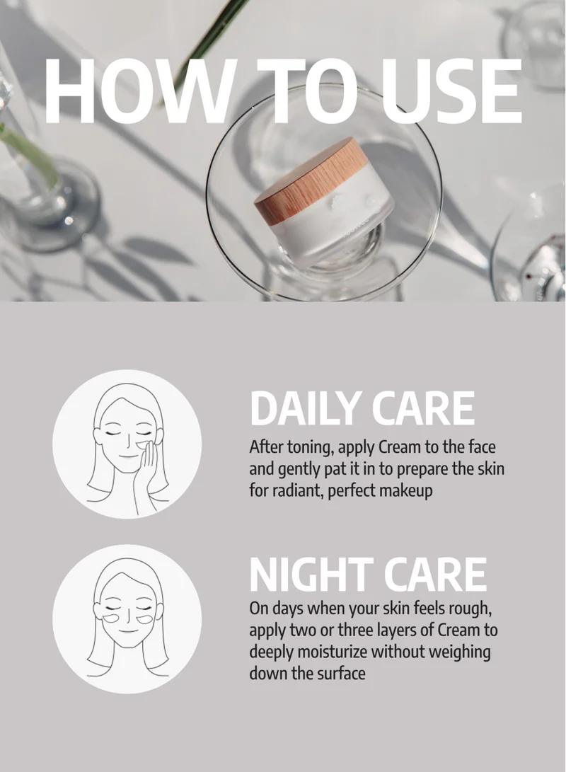 rootree Cryptherapy Renewing Cream - Korean Skincare, Moistruising and Hydrating Cream,  Facial Care for Skin Elasticity, Vegan & Cruelty Free