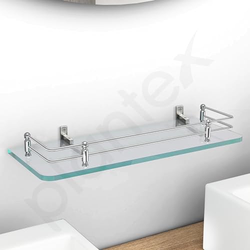 Plantex Premium Transparent Glass Shelf for Living Room/Kitchen/Bathroom Glass Shelf/Bathroom Accessories Set/Kitchen Organizer - (Polished 12x6 -Pack of 1) - Image 5