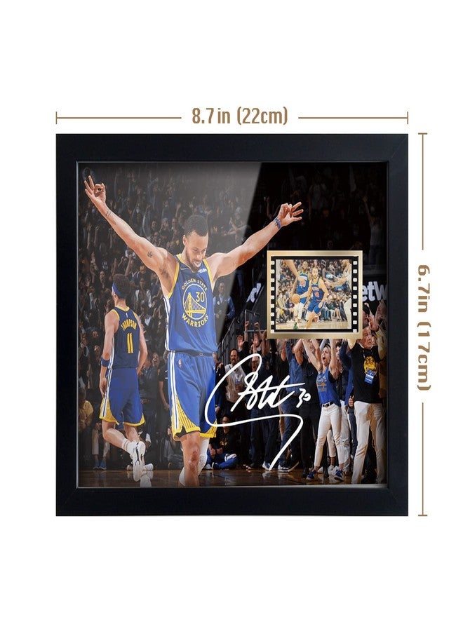 ORIMAMI Gifts for Basketball Player Stephen Curry Fans,Sport Superstar Picture Desktop Framed Photo 8x6 Inches with Printed Signed and 1x35mm Film Mini Cell Display - Image 5