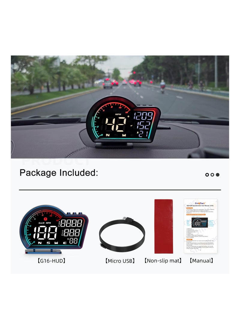 Generic - Large LCD Digital Speedometer with Speed Alert Compass and Fatigue Warning for Enhanced Driving Safety and Navigation for All Vehicles - Image 1