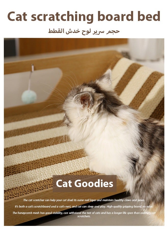 Generic 1 Pcs Cat Scratching Board, Cat Chair and Sofa, Scratch Resistant，Cat Toy，Durable, Space-Saving & Washable for Indoor Cats，Cat House, Cat Claw Nest, Indoor Cat Scratching Board for Clawing,Protecting Furniture Cat Scratch Pad  - Image 3