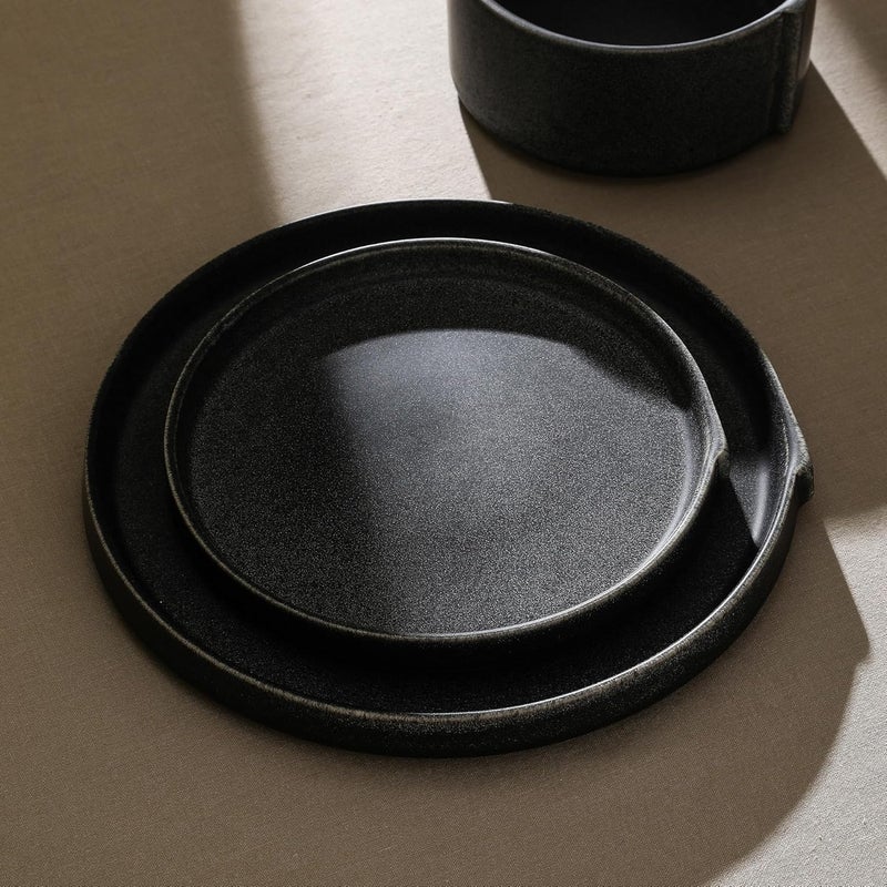 Stone Lain Bao 4Piece Dinner Plate Set Stoneware Charcoal - Image 3