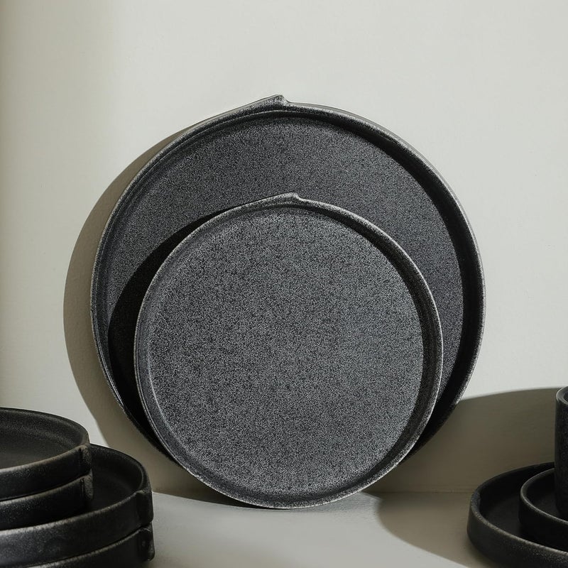 Stone Lain Bao 4Piece Dinner Plate Set Stoneware Charcoal - Image 5