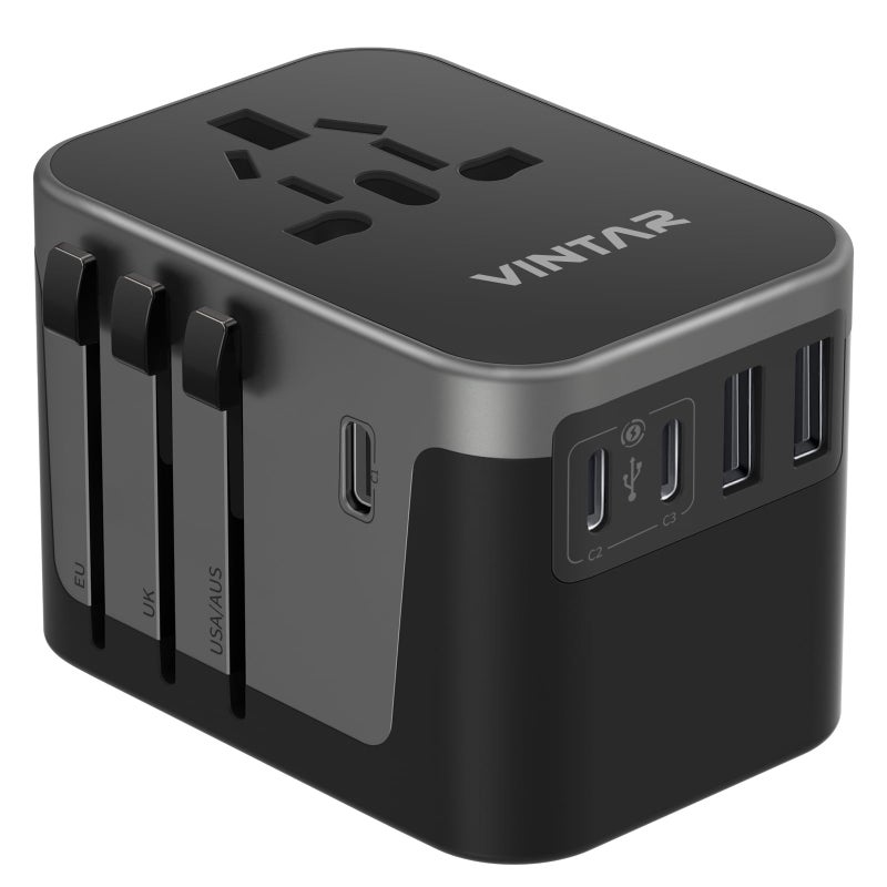 Travel Adapter Worldwide Universal Travel Plug with 3USBC 2USB and 1AC Travel Socket Adapter Socket Travel Plug Adapter Worldwide for Germany USA England Thailand Italy Australia