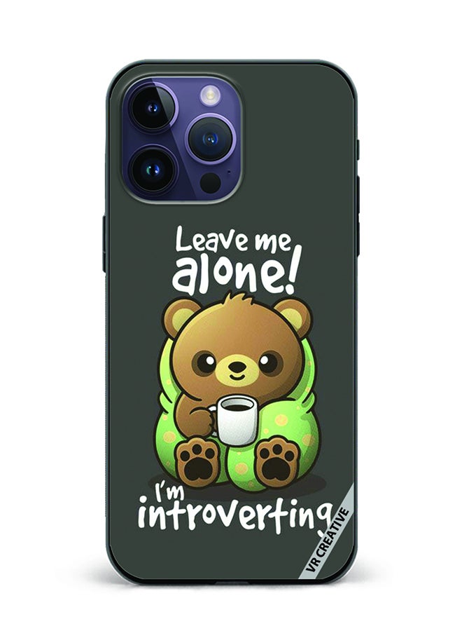 VR CREATIVE Protective Case Cover For Apple iPhone 15 Pro Leave Me Alone Design Multicolour - Image 1