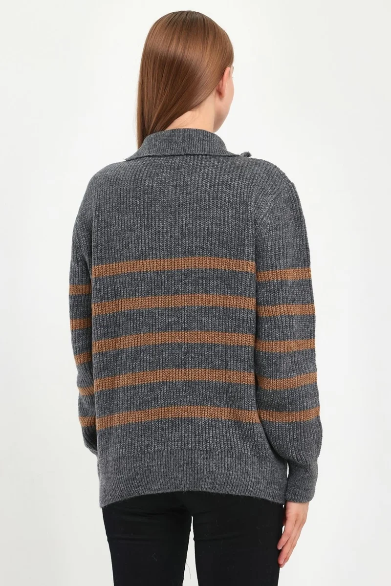 Alexander Gardi Zippered Turtleneck Knit Sweater (B23-5802)