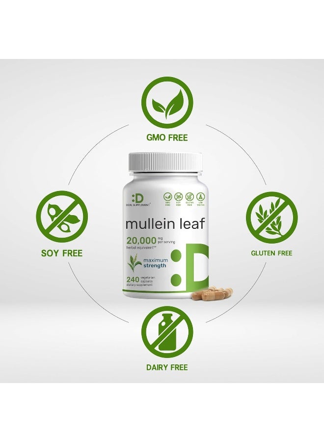 DEAL SUPPLEMENT Mullein Leaf Extract 20,000Mg, 240 Veggie Capsules - Image 3