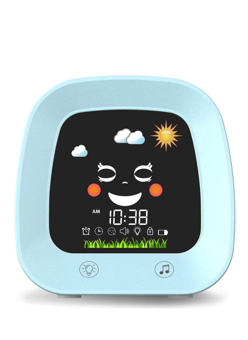 SYOSI - SYOSI Kids Alarm Clock, Digital Wake up Clock for Kids Bedroom, Toddlers Sleep Trainer with Sound Machine Night Light Nap Timer, Digital Clocks for Boy Girl Birthday Gift - Image 1