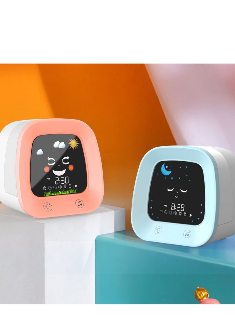 SYOSI - SYOSI Kids Alarm Clock, Digital Wake up Clock for Kids Bedroom, Toddlers Sleep Trainer with Sound Machine Night Light Nap Timer, Digital Clocks for Boy Girl Birthday Gift - Image 1