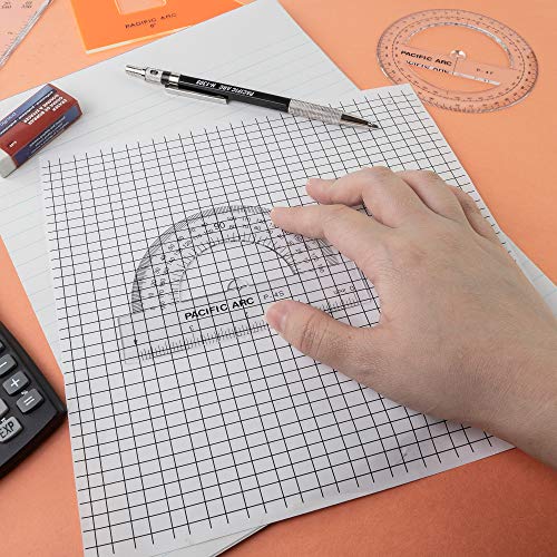 Pacific Arc's 6 Inch Plastic Protractor Clear Ruler - Image 3