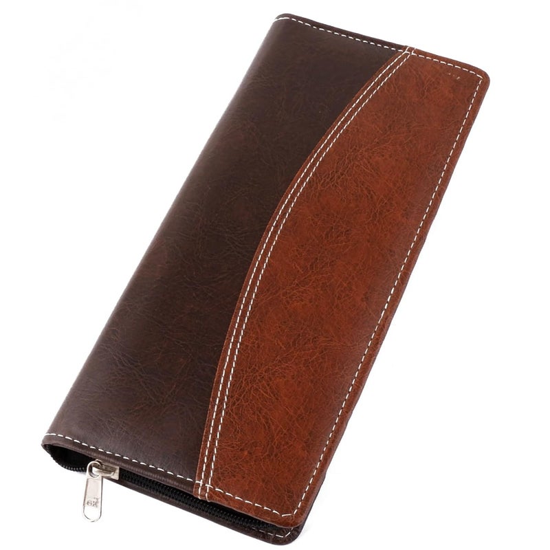Asraw PU Faux Leather Expanding and Multiple Cheque Book for Cards, Passbook & Chequebook - Chequebook Cover, Passbook Cover, Documents Holder for Office & Home Use (Brown) - Image 4