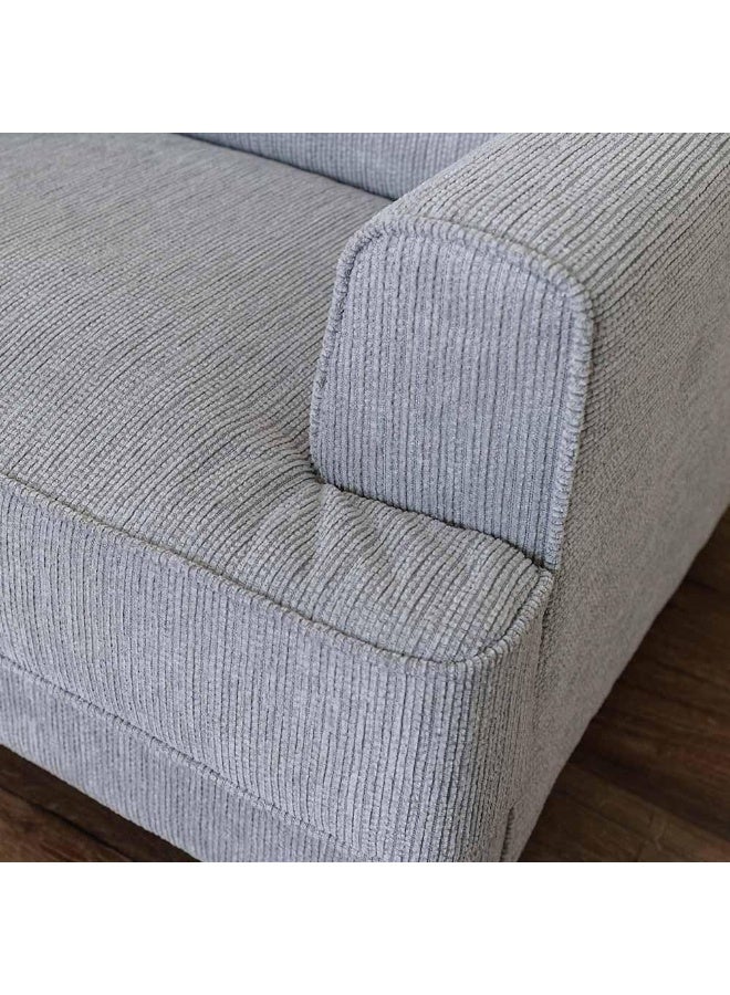 Comfynest Comfynest Winterfell 1-Seater Fabric Sofa With 2-Year Warranty 106X88X97Cm Grey - Image 4
