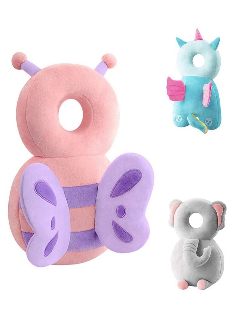 SOLARAE Toddler Baby Head Protection Cushion Backpack Wear, Infant Support Pillows Soft Baby Nursery Unisex Newborn Shaping Pillow Support Sleep Butterfly - Image 1