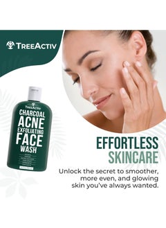 TreeActiv TreeActiv Acne Charcoal Face Wash 3.4 oz, Exfoliating Daily Honey & Sulfur Face Wash - Sulfur Acne Treatment Cleanser Face Soap, Mens Face Wash, Deep Cleansing Moisturizing Face Wash for Women and Men  - Image 4