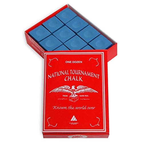 Silver Cup National Tournament Pool cue Billiard Premium Chalk - ONE Dozen (Blue) - Image 1