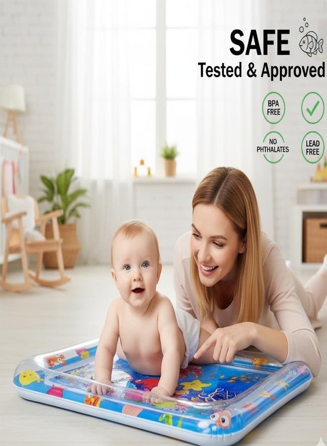 VALAMJI Baby Kids Water-Filled Tummy Time Activity Play Mat | Inflatable BPA-Free Leakproof Sensory Play Gym Toy for Early Learning, Infants & Babies 3-12 Months (Pack 1) - Image 5