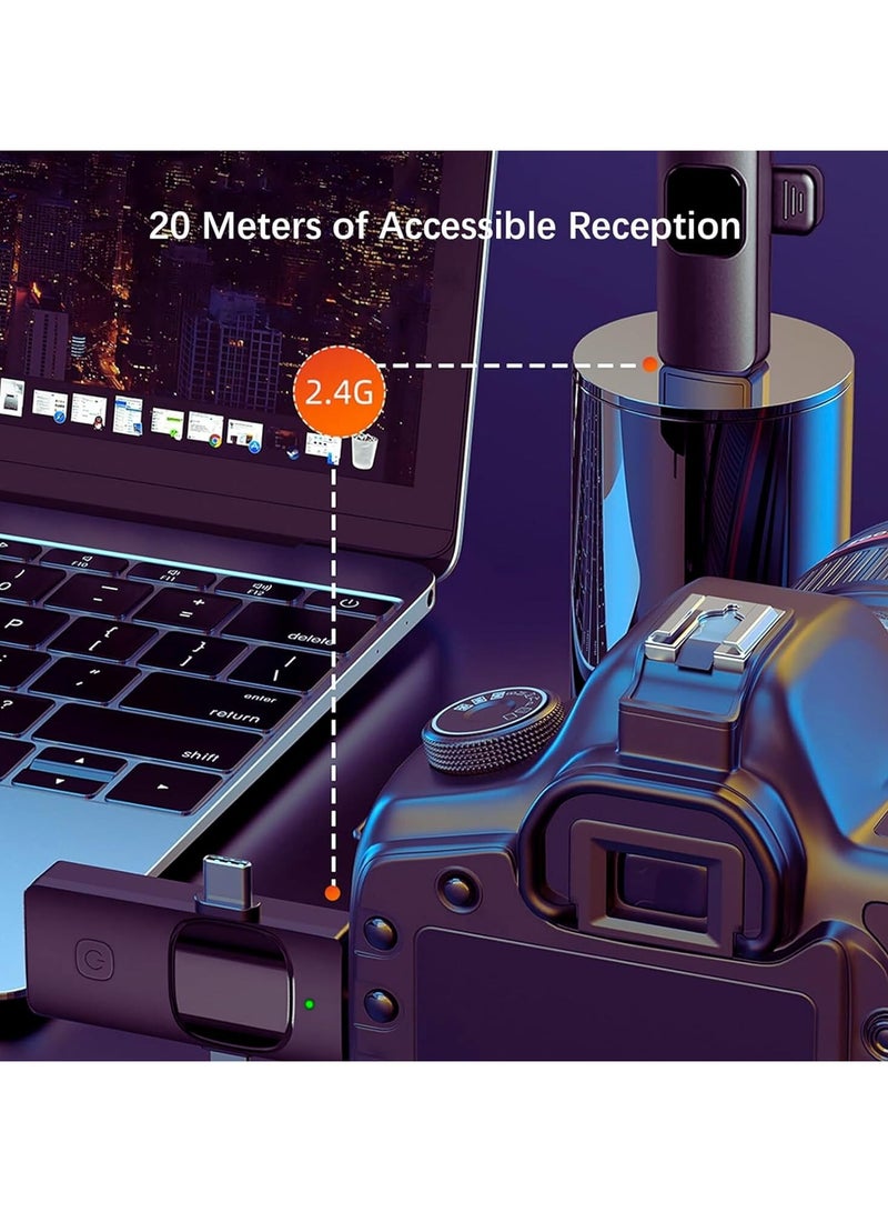ميكروفون Lavalier لاسلكي 3 في 1 لهاتف iPhone iPad Type-C للهاتف الذكي وكاميرا الكمبيوتر التوصيل والتشغيل الذكي لتقليل الضوضاء ميكروفون صغير لمدونة الفيديو YouTube TikTok Live Stream MIC- 2 - Image 5