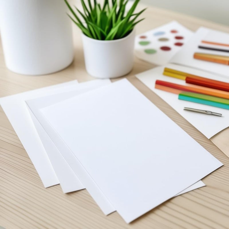 Cranium Press 100 Sheets of Heavyweight White Cardstock - Ideal for Business Cards, Art Projects, Invitations, and Stationery Printing | 80 lb Cover Stock | 8.5 x 11 Inches | Thick and Durable Cardstock (216 gsm) - Image 2