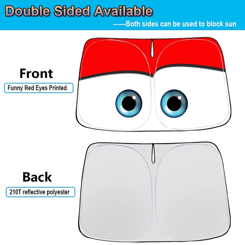 Güvenç Gven for Tesla Model 3 Sunshade for Tesla Model Y Windshield Sunshade 2016-2024 Car Shade Front Window Shade Double Layer Blocks UV Rays Sun Visor Protector 100% Cover - Image 2