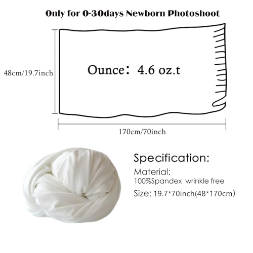 ForBaysy Newborn Photography Props Swaddle Newborn Wraps for Baby Boys Girls Infant Baby Photo Props Shoot Stretch Blanket - Image 3