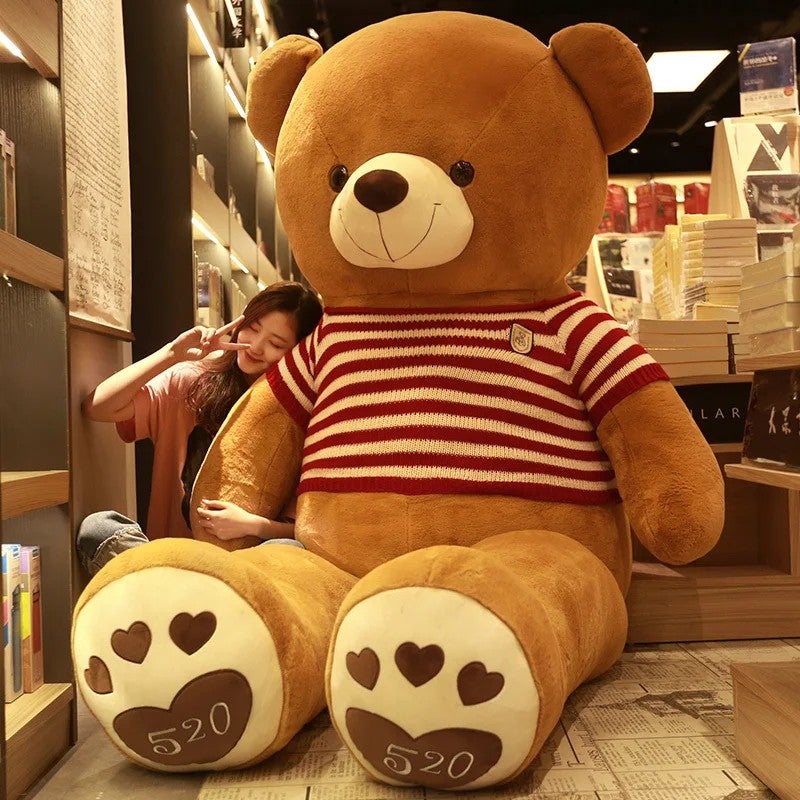 Y&D Giant Soft Teddy Bear with T-Shirt – Big Size Stuffed Animal Toy for Adults, Perfect as Wedding Gift, Cuddly Plush Bear for Hugs and Decor - Image 1