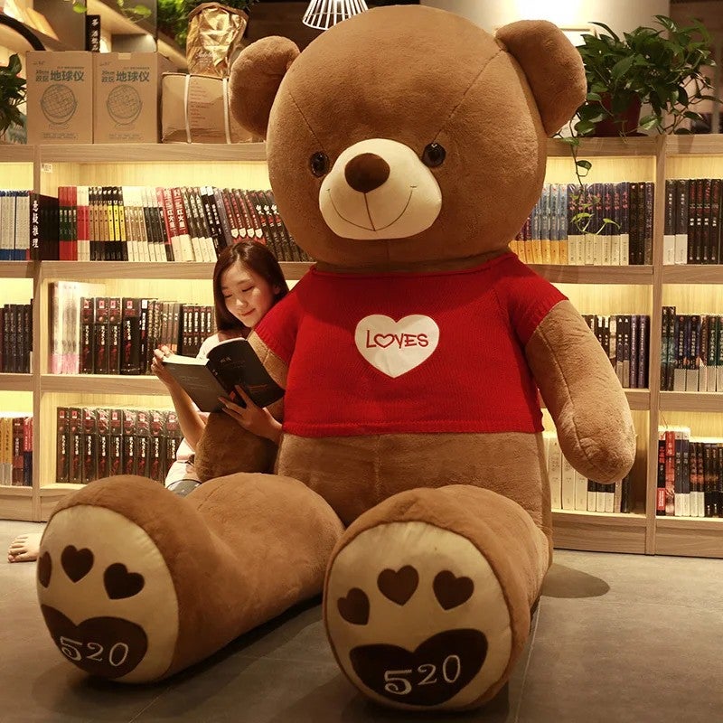 Y&D Giant Soft Teddy Bear with T-Shirt – Big Size Stuffed Animal Toy for Adults, Perfect as Wedding Gift, Cuddly Plush Bear for Hugs and Decor - Image 5