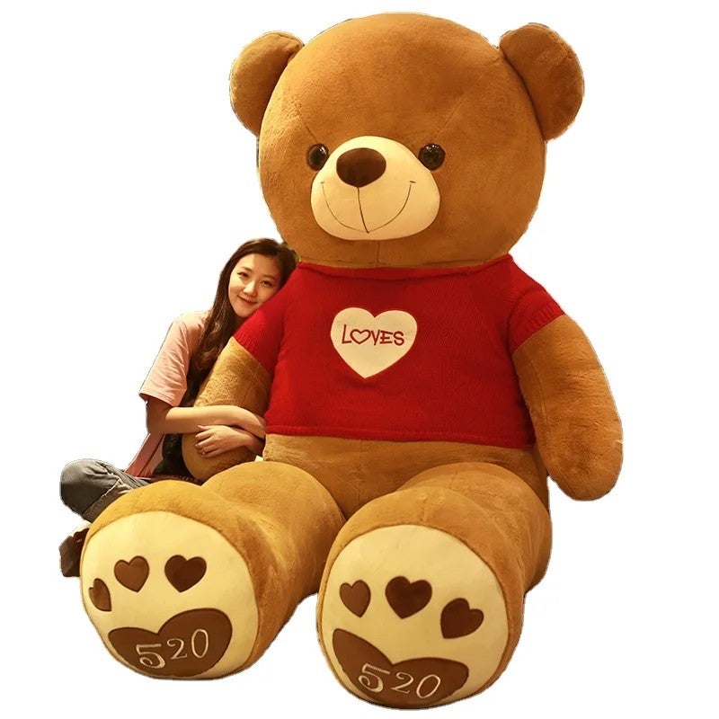 Y&D Giant Soft Teddy Bear with T-Shirt – Big Size Stuffed Animal Toy for Adults, Perfect as Wedding Gift, Cuddly Plush Bear for Hugs and Decor - Image 2