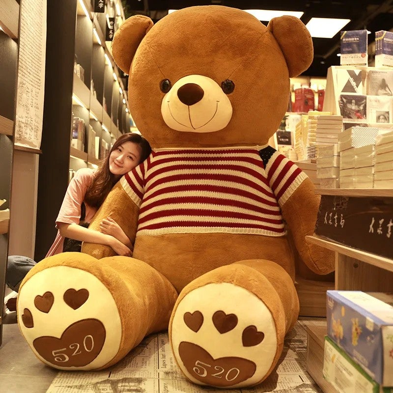 Y&D Giant Soft Teddy Bear with T-Shirt – Big Size Stuffed Animal Toy for Adults, Perfect as Wedding Gift, Cuddly Plush Bear for Hugs and Decor - Image 3