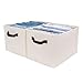StorageWorks StorageWorks Storage Bins for Shelves with Metal Frame, Rectangle Storage Baskets, Jumbo, Beige, 2-Pack  - Image 2