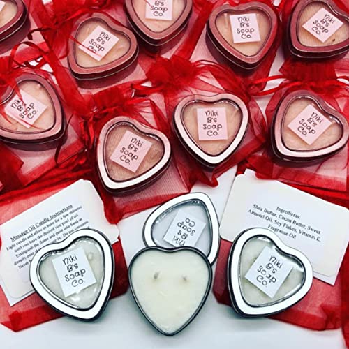 Thintinick 25-Pack 2oz Empty Heart Shaped Mini Metal Tins with Clear View Window Lids for Candle Making, Candies, Gifts & Treasures (Silver) - Image 4